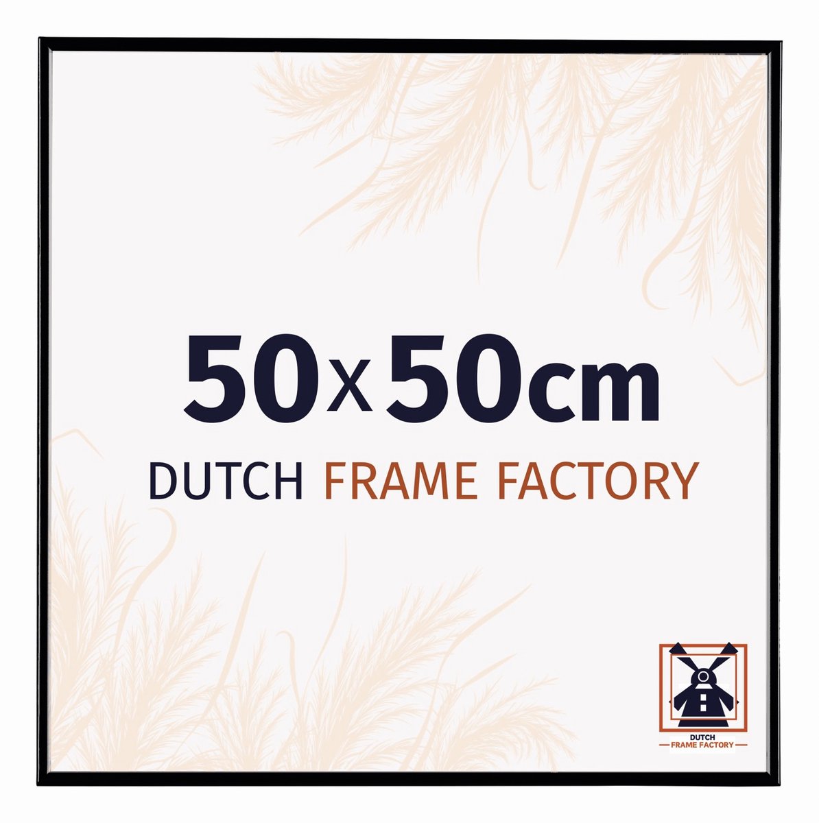 Dutch Frame Factory Fotolijst 50x50 cm - Kunststof - Zwart Hoogglans - Easy