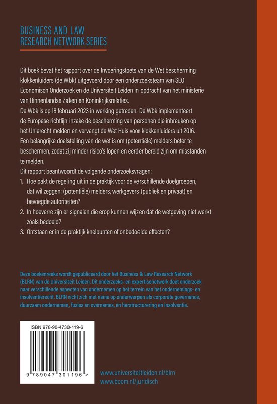 Leiden Business and Law Research Series 6 - Veilig voor de m ... - cover