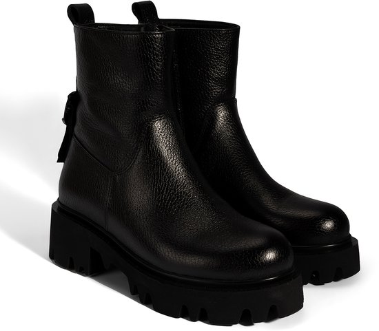 DESA Bottes Cuir Noir Femme Astuce de chaussure: rond Taille: 37 EU