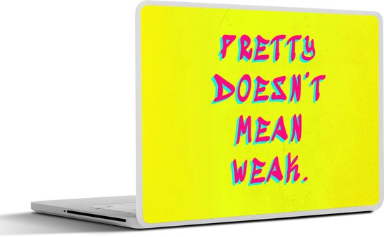 Autocollant pour ordinateur portable - 15,6 pouces - Citation - Minimaliste - Coloré - 36 x 27,5 cm - Autocollants pour ordinateur portable - Protection pour ordinateur portable