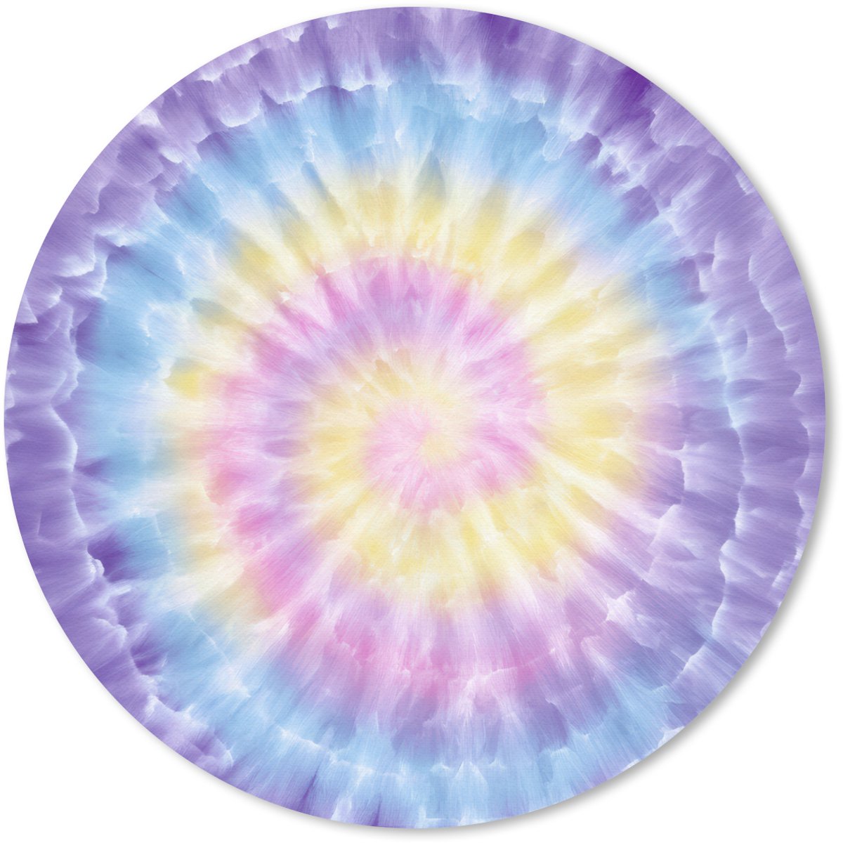 Muismat rond 30x30 cm - Mousepad Spiraal - Tie dye - Pasteltinten - Ronde muismatten