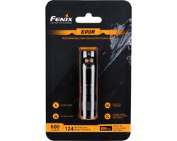 Fenix E09R compacte LED zaklamp - Oplaadbaar - 600 lumen - 124 meter - IP68 waterproof
