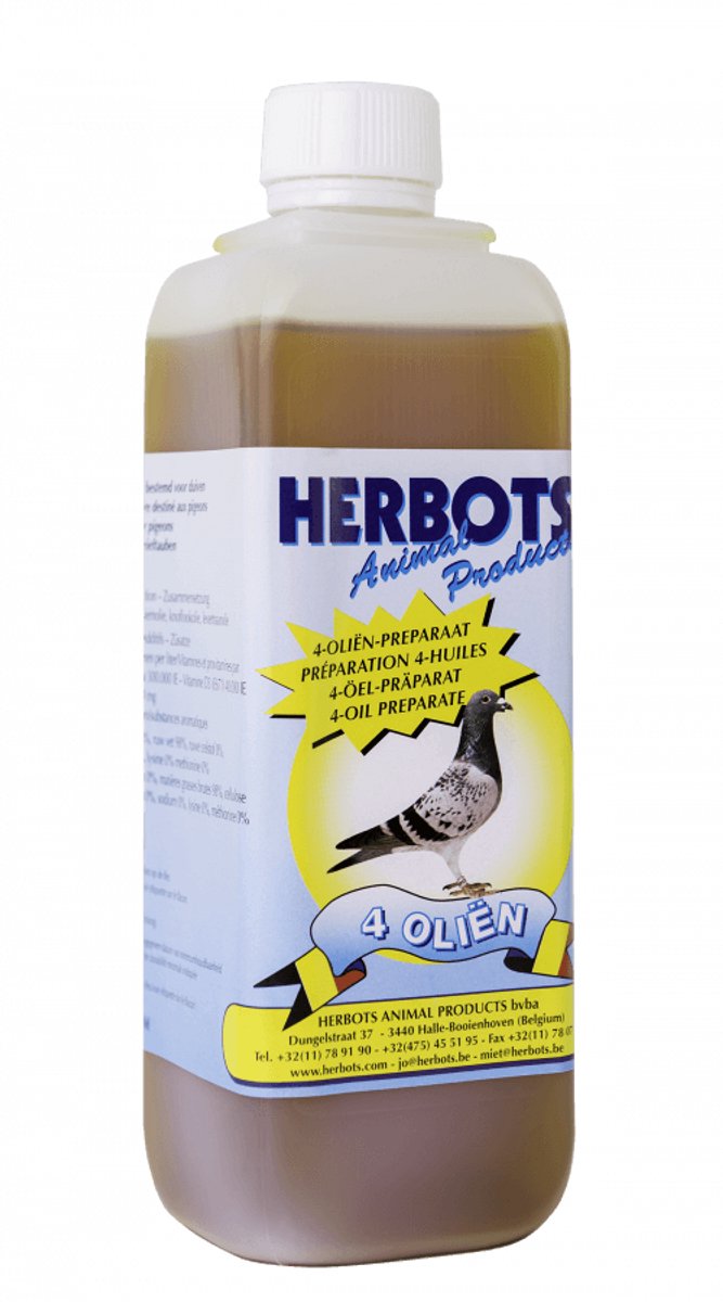 Herbots 4 Oliën 500ml - voor postduiven