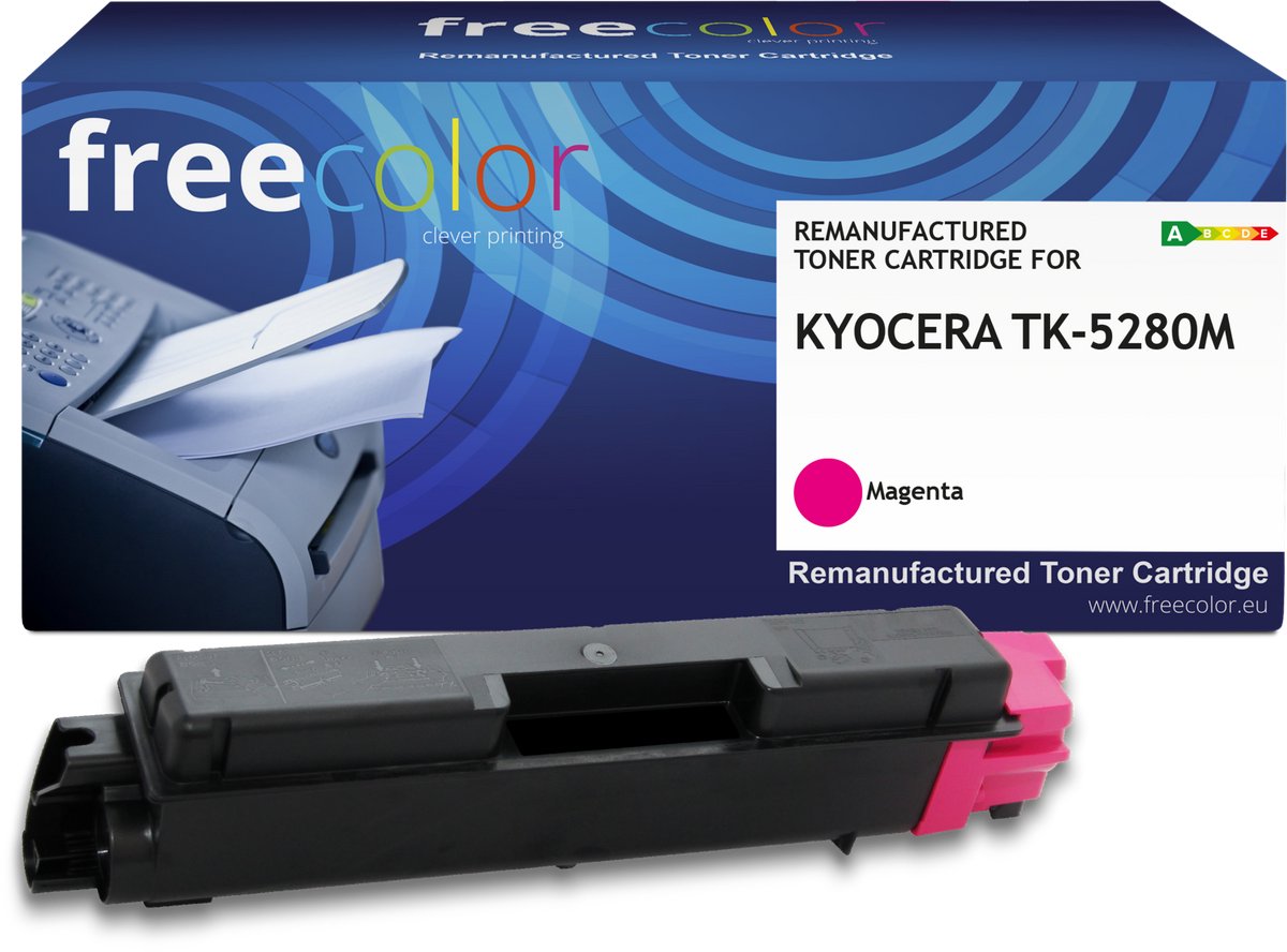 Freecolor - Vervangt Kyocera TK-5280M Toner - Magenta - 11.000 pagina's - Compatible