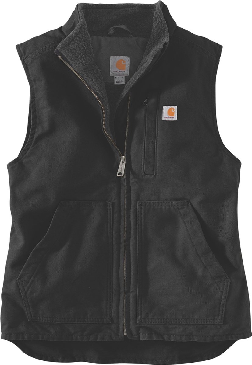 Carhartt Damen Weste Sherpa Lined Mock Neck Vest 104224 -L Zwart