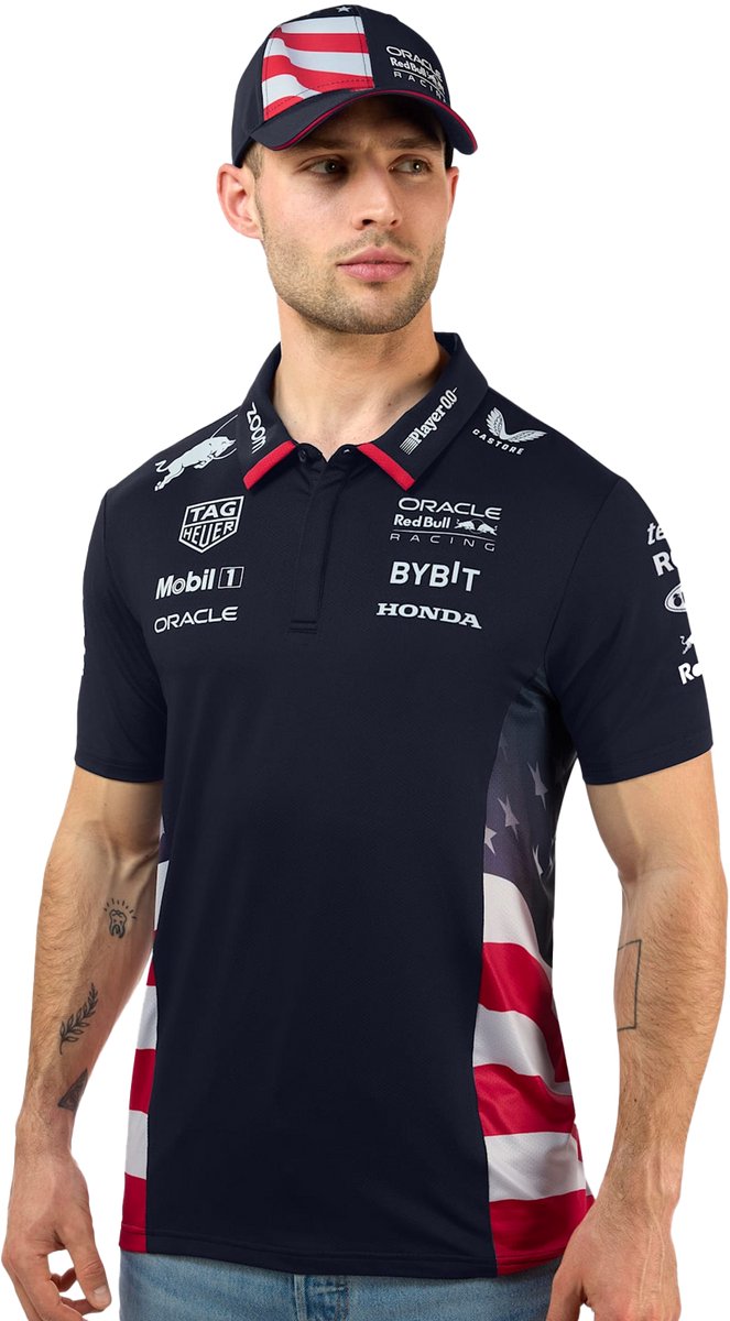 Heren - USA Replica Team Polo 2024 - Red Bull Racing XXL - Max Verstappen van Red Bull Racing — afbeelding 2