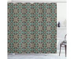 New Bed, Retro Vintage Bloemen Bladeren Douchegordijn Badkamer Decor Set met Haakjes, 180 cm B 200 cm L