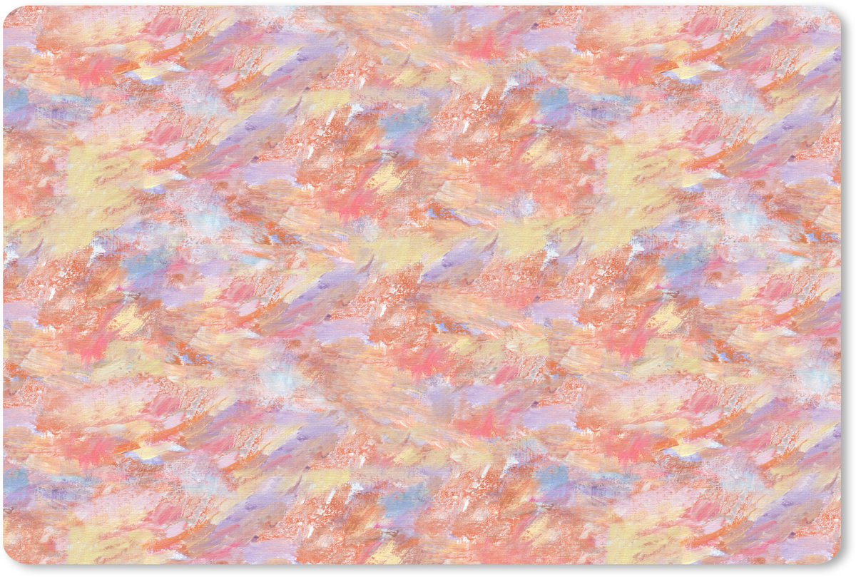 Muismat 27x18 cm - Mousepad Abstract - Multi - Kleur - Verf - Muismatten