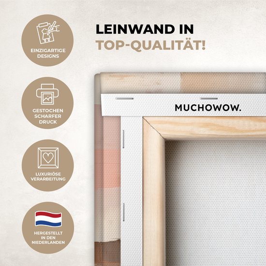 Peinture sur toile - Rose - Abstrait - 60x40 cm - Décoration murale