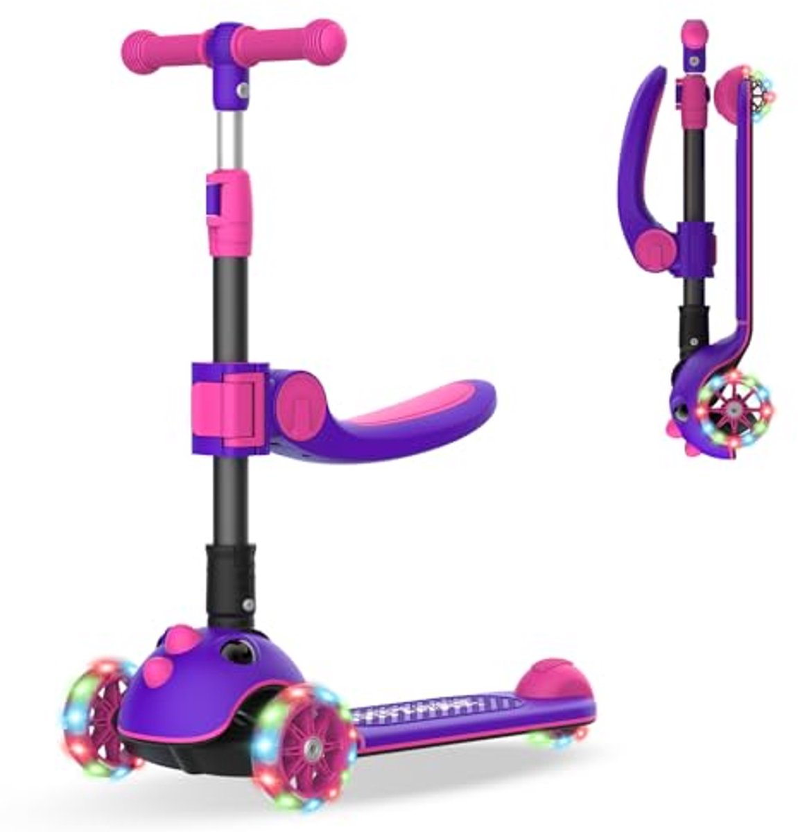 Kick Scooter voor Kinderen met Verstelbaar Stuur en Afneembare Zit