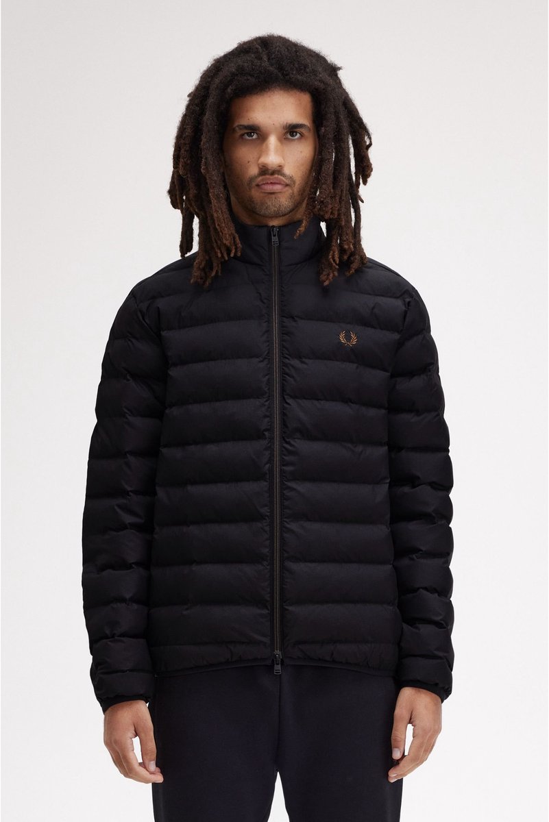 Fred Perry Insulated Jas Mannen Zwart