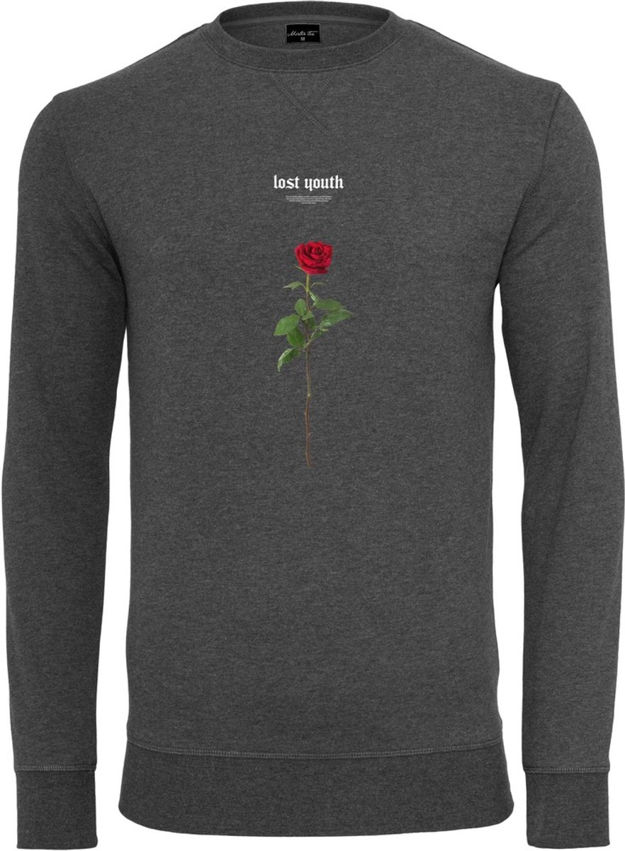 Mister Tee Lost Youth Rose Crewneck sweater/trui M Grijs