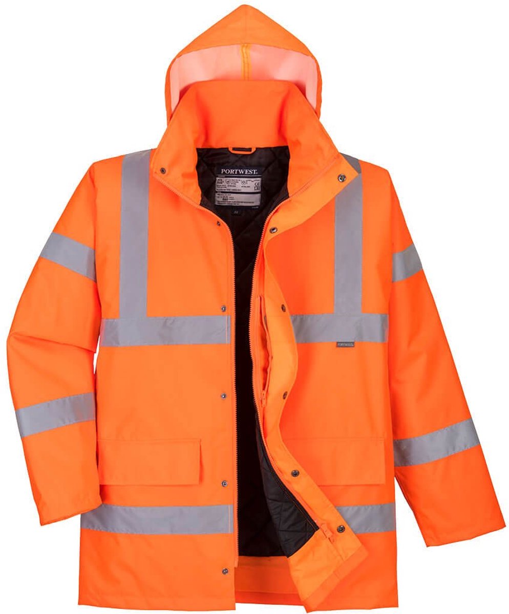 Portwest Hi-Vis winter Verkeersjack RT30 - Oranje - 5XL