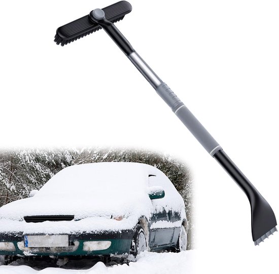 Aublinto IJskrabber voor de auto, sneeuwborstel voor de auto, afneembare sneeuwschraper voor auto, voorruit, raam, SUV, vrachtwagen