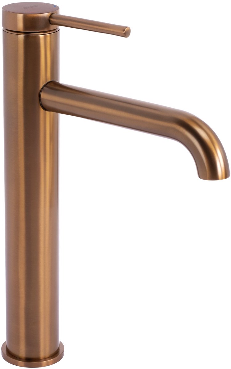 Rea Spot high - Wastafelkraan - Geborsteld Koper - 19,5X5X28CM