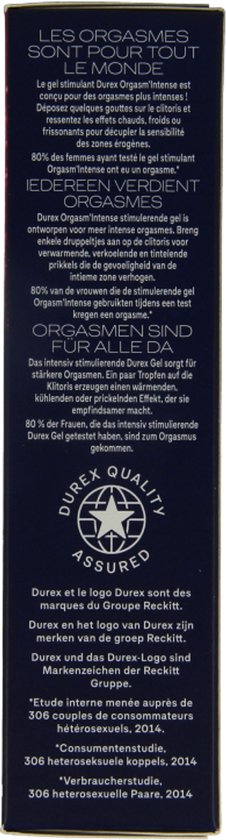 Durex - Intens Orgasme Gel - 10 ml - Stimulerende Gel, versterkt orgasme