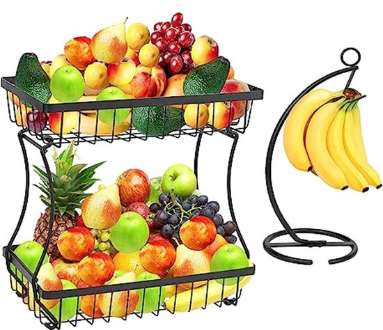 Metalen bananenhanger - onder kasthaak voor bananen of andere keukenartikelen. Houd banaan vers (zilverkleur x 1 stuk