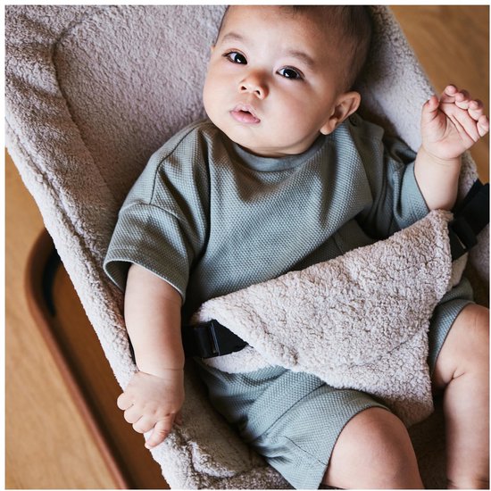 Prénatal Teddy wipstoel Bo - Inklapbaar - Wasbare bekleding - Zandbruin - Lichtgewicht: Ideaal voor onderweg - Tot ca. 9 kg — afbeelding 3
