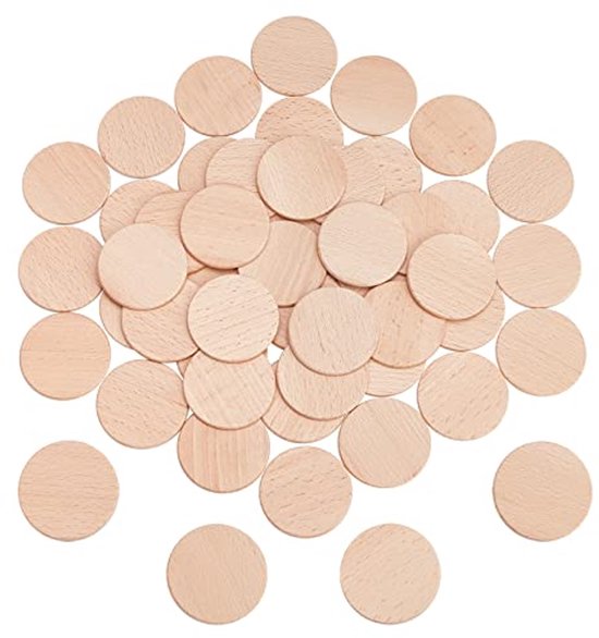 KEILEOHO 25 stuks houten schijven, rond, 20 cm, 2,5 mm dik, ronde natuurlijke houten schijven, onafgewerkte houten plaat om te knutselen, voor schilderen, kunsthandwerk, feesten en feesten