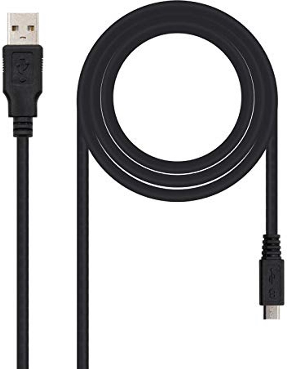 USB 2.0 Kabel 1,8 m naar Micro-USB - Geschikt voor Mobiele Telefoons en Digitale Camera's