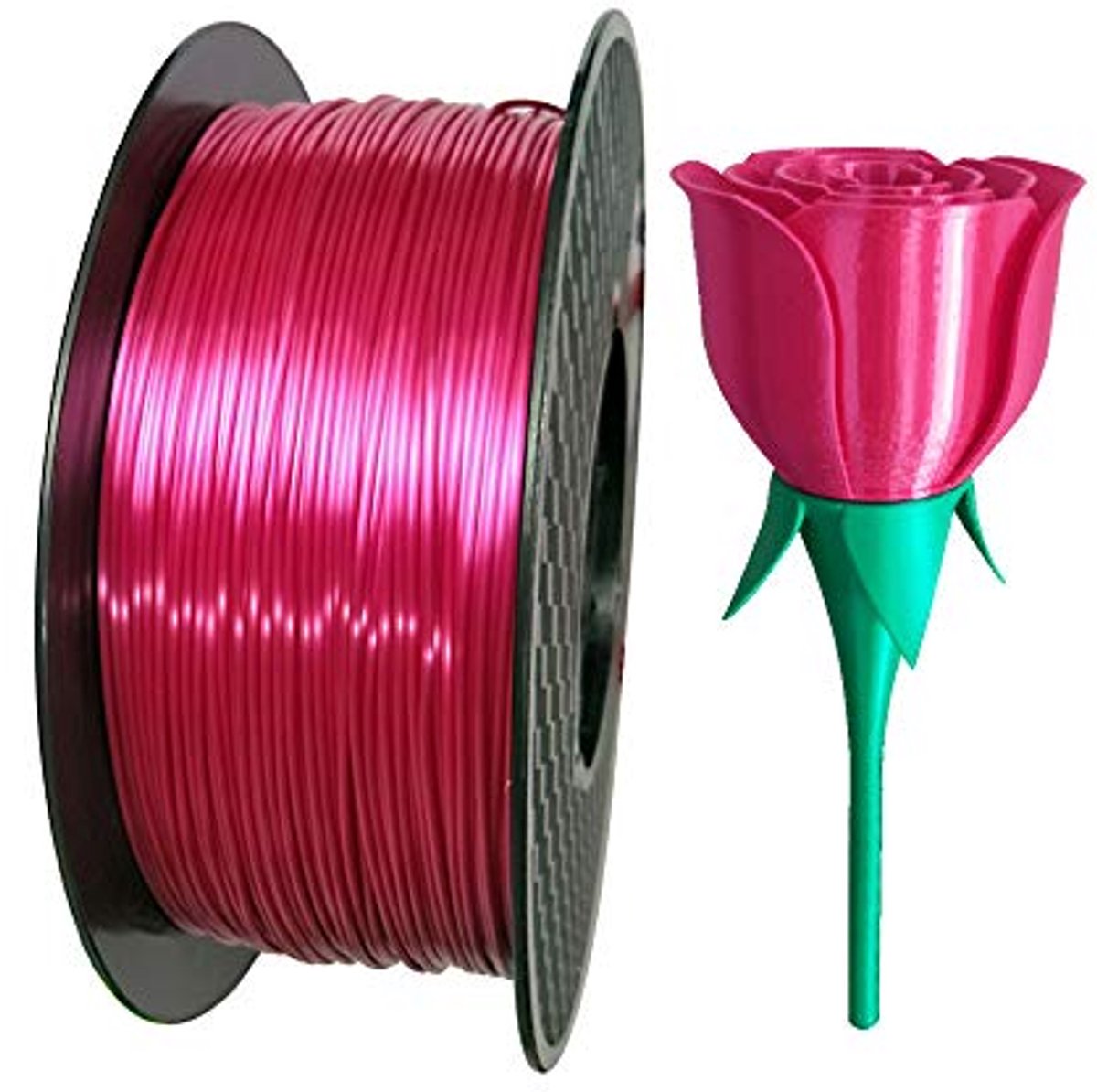 Zijdeachtig Roze PLA Filament 1.75mm 3D Printmateriaal 1KG - Glanzend Metallic