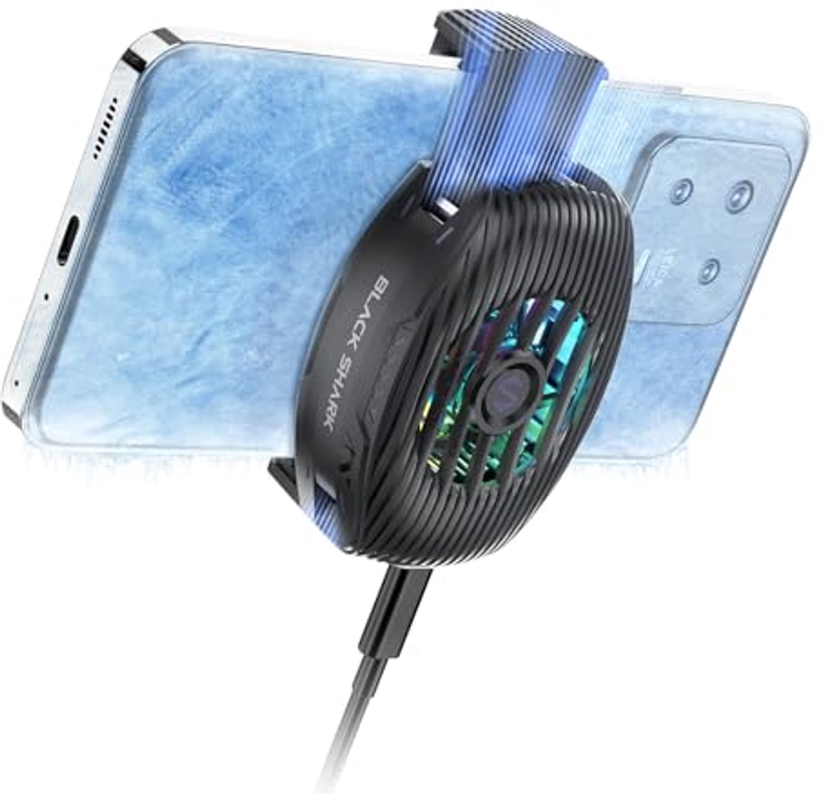 Smartphone Koelventilator - Lichtgewicht, Stille Koeling met RGB Verlichting