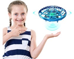 JeiibrZui Handbediende Drone - UFO-Vliegende Bal Met Bewegingssensor - Besturing Met Gebaren En 360° Rotatie - 1 - Voor Kinderen En Volwassenen, Blauw