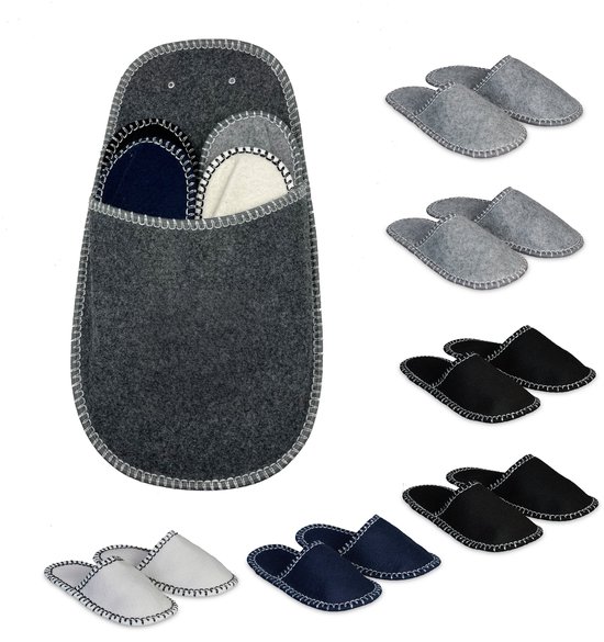 Chaussons en Pantoufles - 6 paires - pointure 36 - 45 - antidérapants