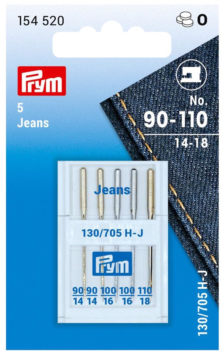 Naaimachinenaalden Sys. 130/705H Jeans 90-110 5 st. - Machinenaalden - Prym