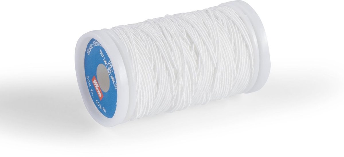 Elastisch naaigaren 0,5 mm wit 20 m
