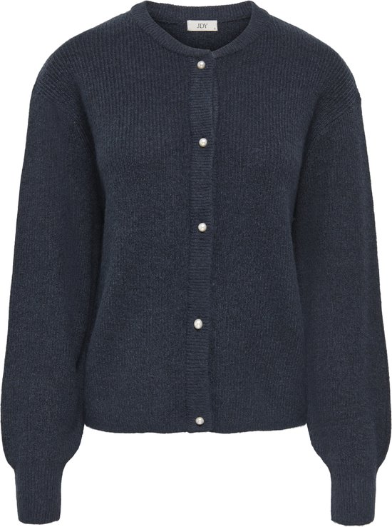 Jacqueline de Yong Vest Jdylumi Life L/s Button Cardiga Knt 15326819 Total Eclipse/melange Dames Maat - M
