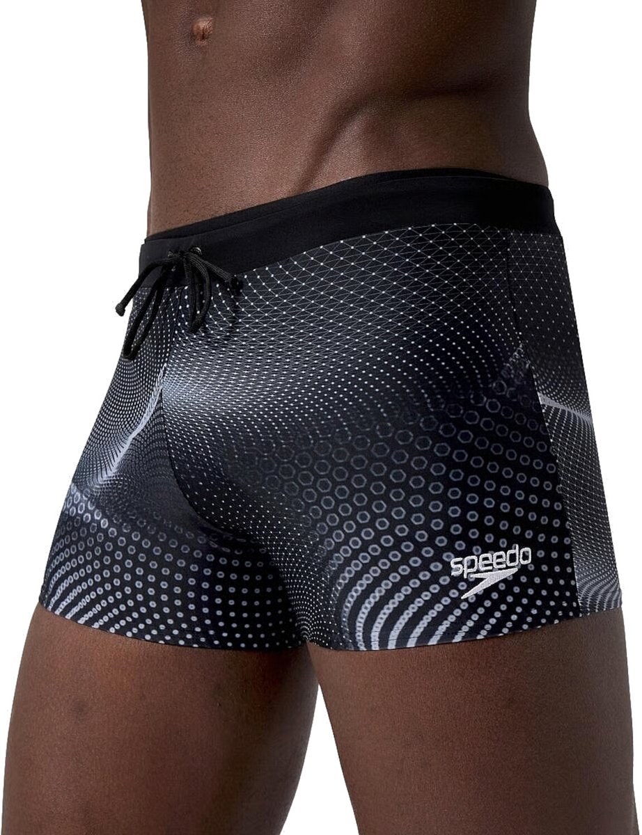 SPEEDO - eco valmilton dot mesh aqsh bla/gre - Zwembroek middel heren - Zwart