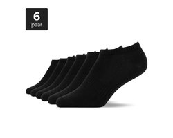 SNOCKS Enkelsokken Wit - Sneakersokken Dames - Sneakersokken Heren - Footies Dames - Biologisch Katoen - Duurzaam Cadeau - 6 Stuks