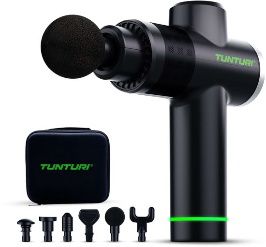 Tunturi MG40 Massage Gun Met 6 Opzetstukken en Koffer - Tunturi - €59,37