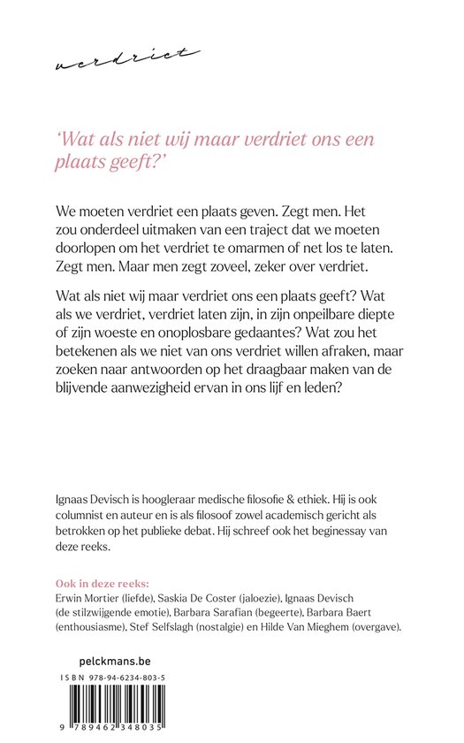 Een kleine filosofie van grote emoties: Verdriet