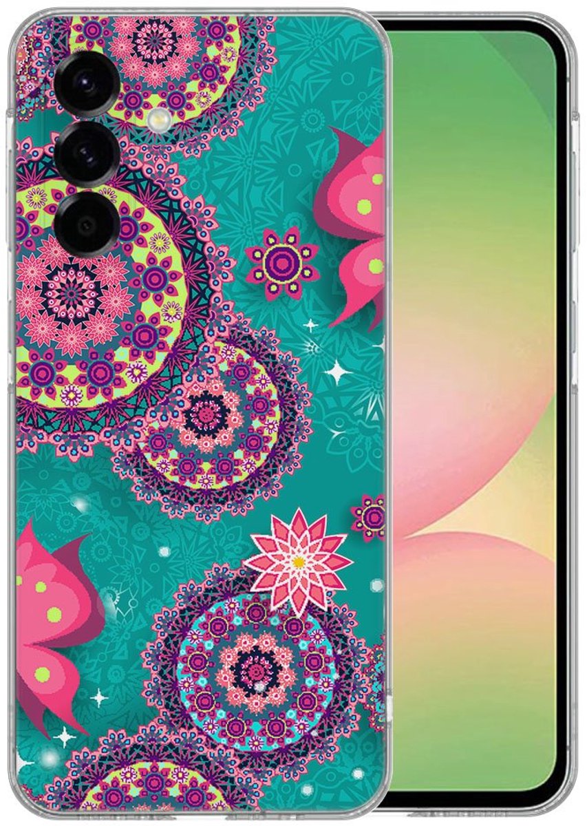 TPU Hoesje Samsung Galaxy A56 - Cirkels en Vlinders Backcover