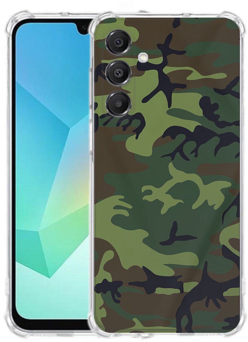 TPU Telefoonhoesje Samsung Galaxy A17 - Army Dark schokabsorberende backcover