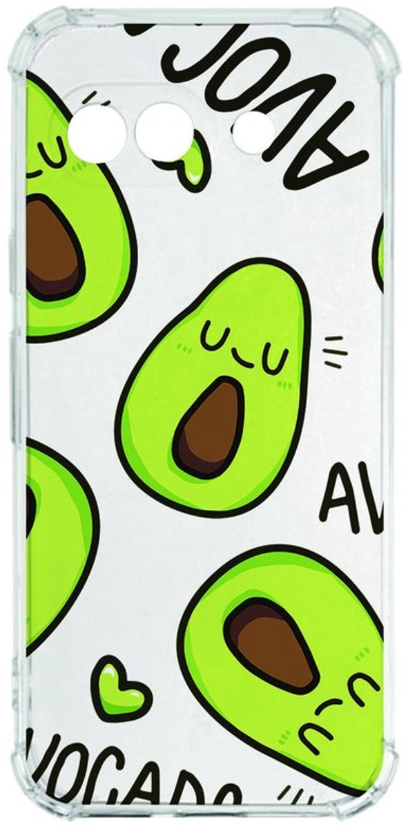 Google Pixel 9a Hoesje - Avocado Singing TPU Antishock