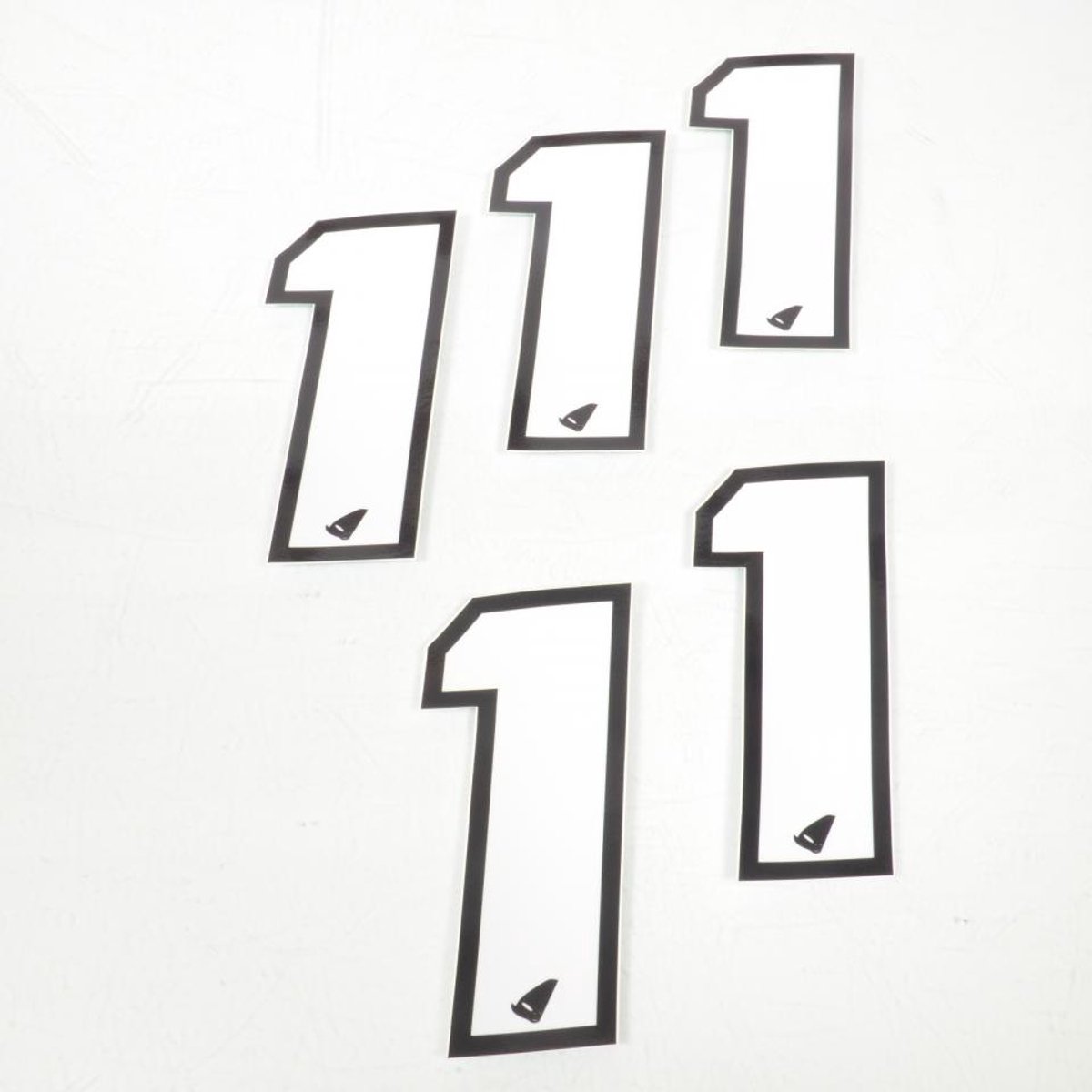 Autocollant stickers UFO pour Auto Numéro 1 blanc 130x58mm Neuf