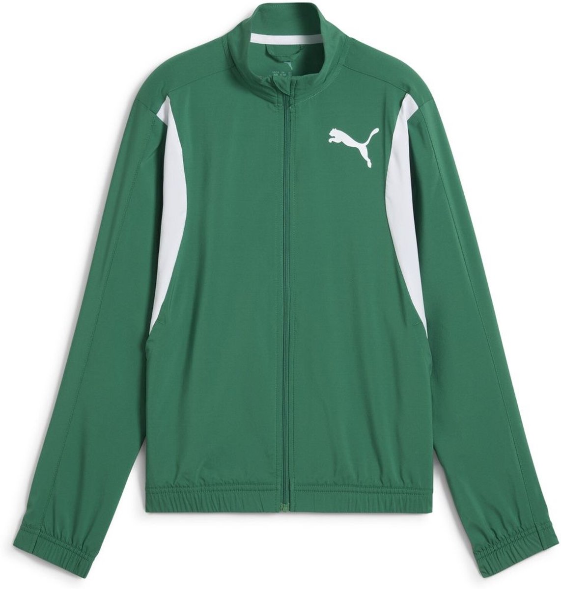 Puma kindertrainingsjack Y CROSS THE LINE JACKET 3.0 526744 Power -164 Groen