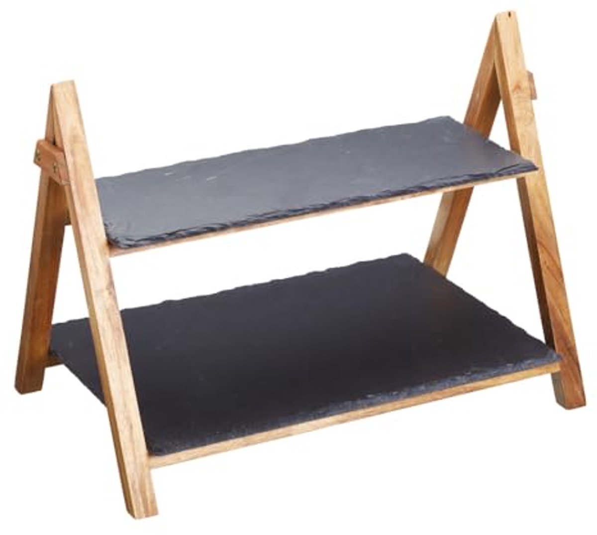 Multilevel serveerplankjes van acaciahout in geschenkverpakking - 40 x 30 x 25 cm