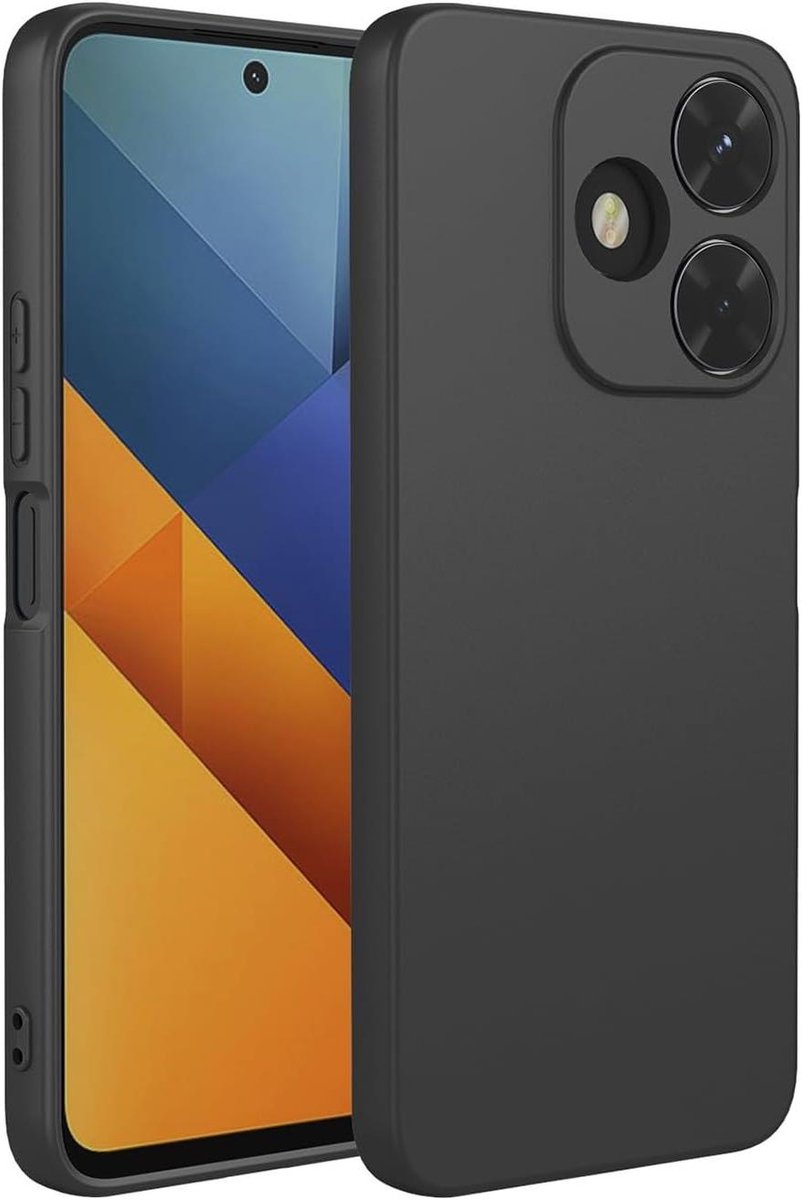 Allecto plus - Zijdezacht ultradun TPU hoesje met anti-kras microvezelvoering voor smartphone, zwart.