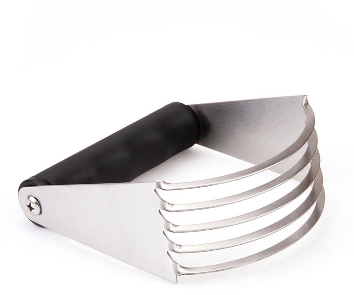 Mmgoqqt 1-Pack - RVS - poedermachine - Deegkrabber Meelkneder Roerder Mengschraper - Zilver