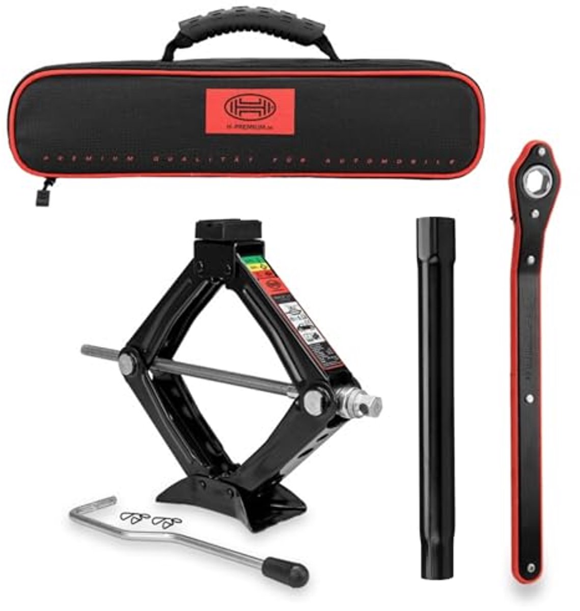 Heavy Duty Autoschaarkrik - Zwart, 1,5 Ton, Voor Noodgevallen
