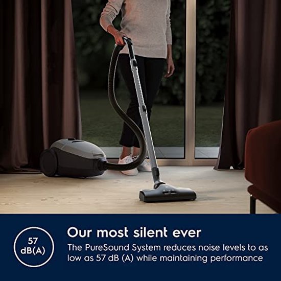 Stofzuiger met zak met krachtige zuigkracht en stille werking