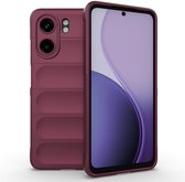 Coverup Hoesje - Geschikt voor OPPO A5x Hoesje - Coverup Hands-On Rugged Back Cover - Bordeaux
