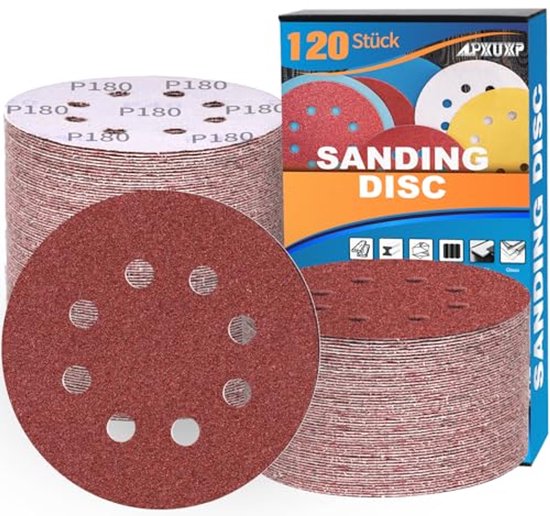 Schuurschijven 125mm - 120 Stuks Klittenband Met Aluminiumoxide