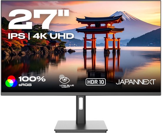 JAPANNEXT Monitor 27" IPS 4K UHD (3840x2160) | JN-IPS2709UHDR