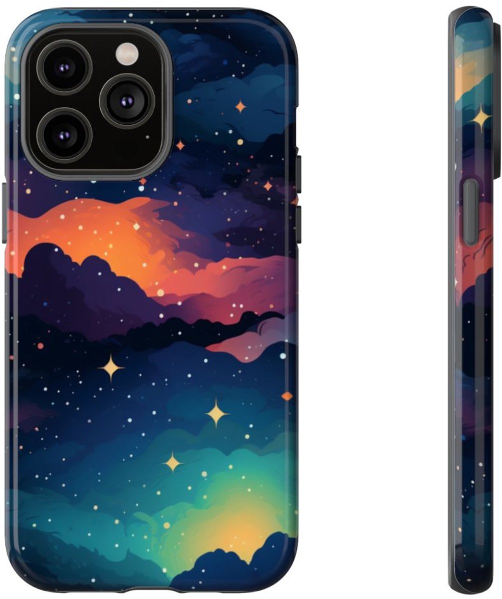 Kleurrijke Sterrennevel Wolken – Telefoonhoesje Geschikt voor iPhone 14 Pro Max