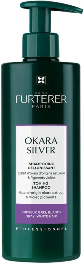 René Furterer Okara Silver Ontgelende paarse Shampoo | Grijs wit of platinablond haar 500